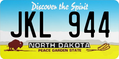 ND license plate JKL944