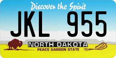 ND license plate JKL955