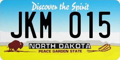 ND license plate JKM015