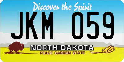 ND license plate JKM059
