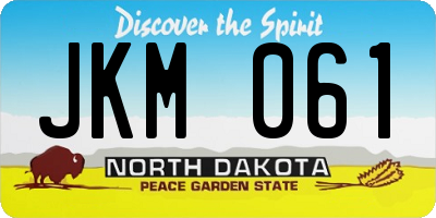 ND license plate JKM061