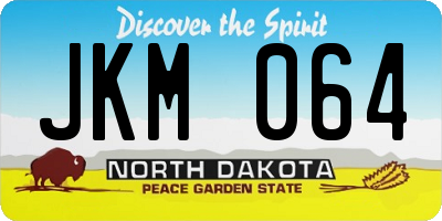 ND license plate JKM064
