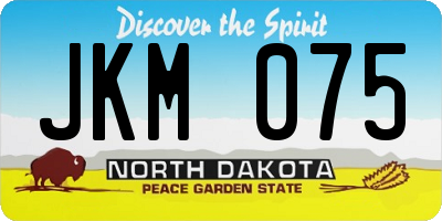 ND license plate JKM075