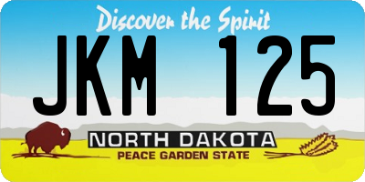 ND license plate JKM125