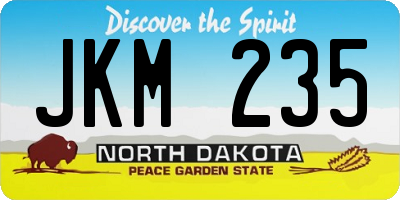ND license plate JKM235