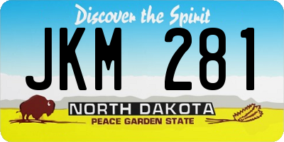 ND license plate JKM281