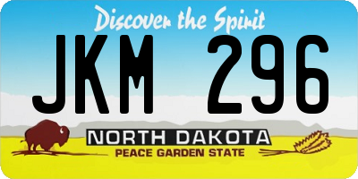 ND license plate JKM296