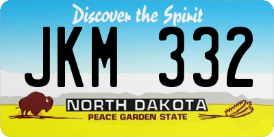 ND license plate JKM332