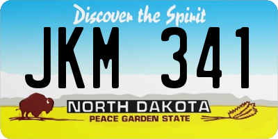 ND license plate JKM341