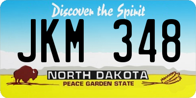 ND license plate JKM348
