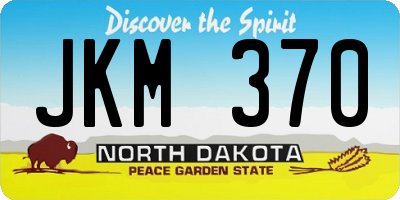 ND license plate JKM370