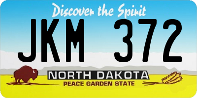 ND license plate JKM372