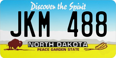 ND license plate JKM488
