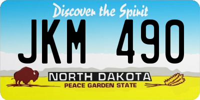 ND license plate JKM490