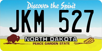 ND license plate JKM527