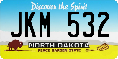 ND license plate JKM532