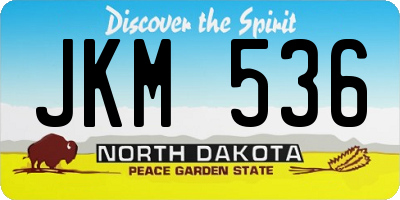 ND license plate JKM536