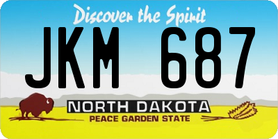 ND license plate JKM687