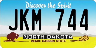 ND license plate JKM744