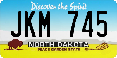 ND license plate JKM745