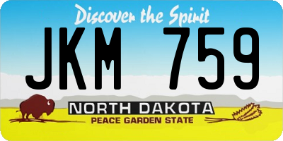 ND license plate JKM759