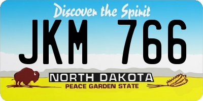 ND license plate JKM766