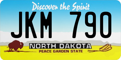 ND license plate JKM790