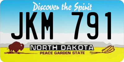 ND license plate JKM791