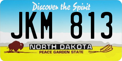 ND license plate JKM813