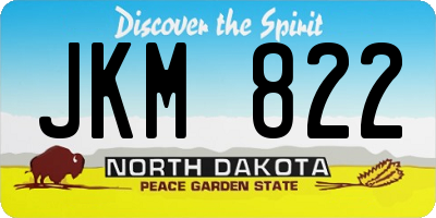 ND license plate JKM822