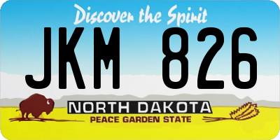 ND license plate JKM826