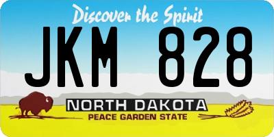 ND license plate JKM828