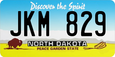 ND license plate JKM829