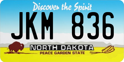 ND license plate JKM836