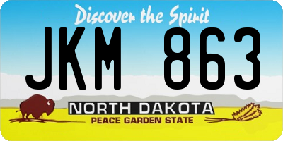 ND license plate JKM863