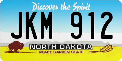 ND license plate JKM912