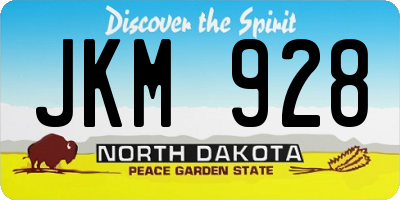 ND license plate JKM928