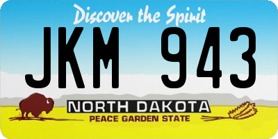 ND license plate JKM943