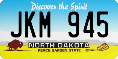 ND license plate JKM945