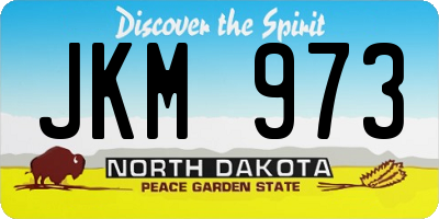 ND license plate JKM973
