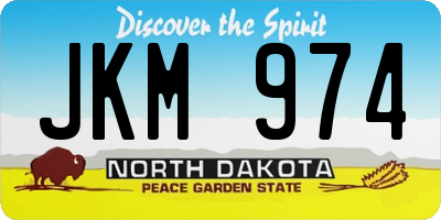 ND license plate JKM974