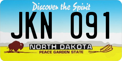 ND license plate JKN091