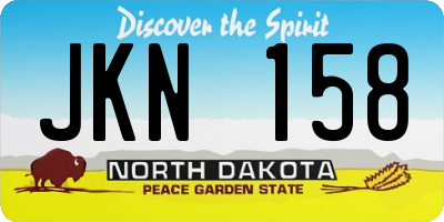 ND license plate JKN158