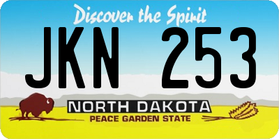 ND license plate JKN253