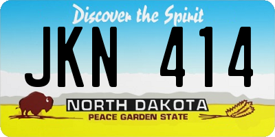 ND license plate JKN414