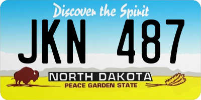 ND license plate JKN487