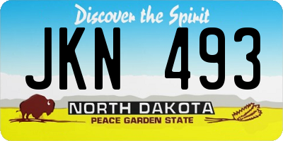 ND license plate JKN493