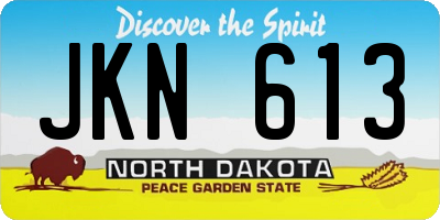 ND license plate JKN613