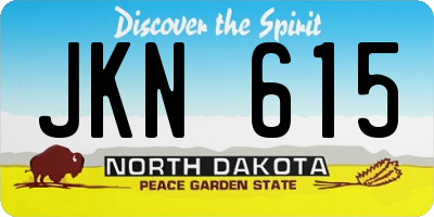 ND license plate JKN615
