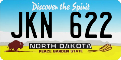 ND license plate JKN622